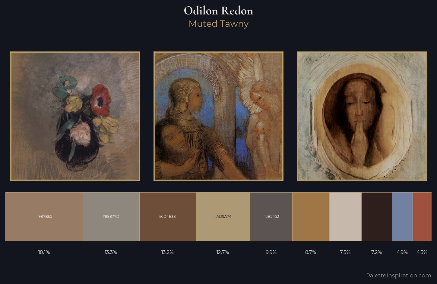Odilon Redon Palette 8 — Muted Tawny