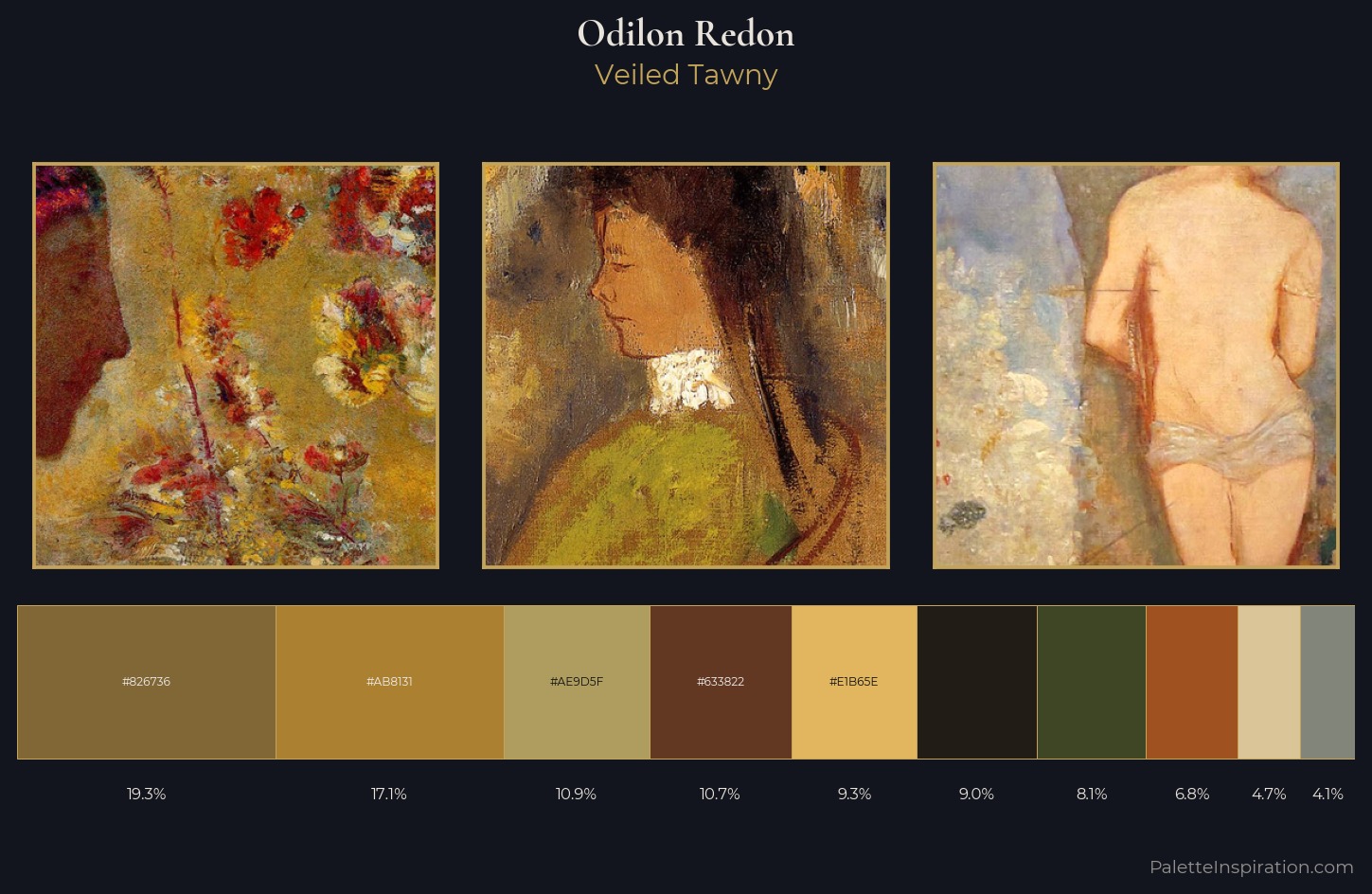 Odilon Redon Palette 9 — Veiled Tawny