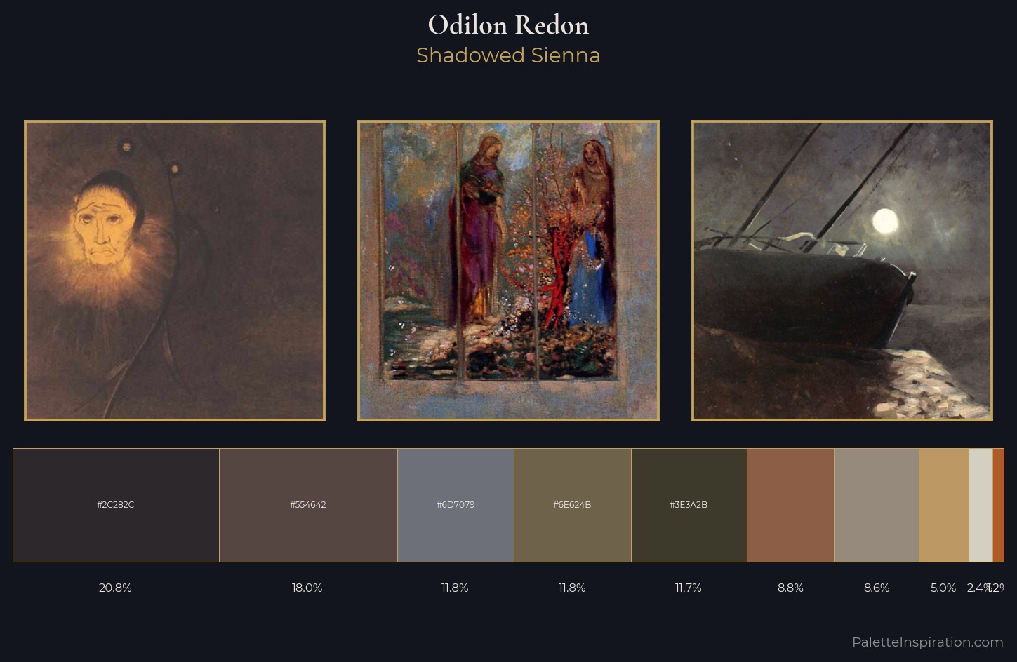 Odilon Redon Palette 14 — Shadowed Sienna