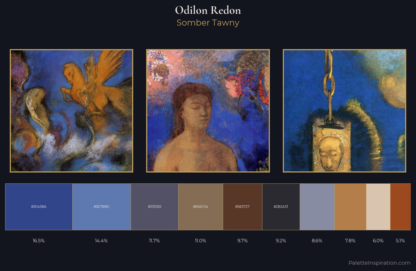 Odilon Redon Palette 16 — Somber Tawny