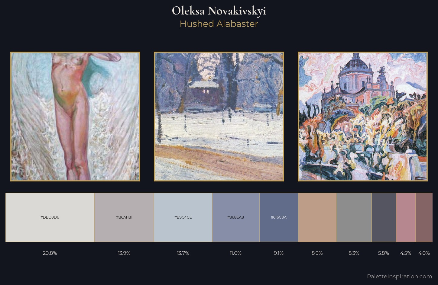 Oleksa Novakivskyi Palette 1 — Hushed Alabaster