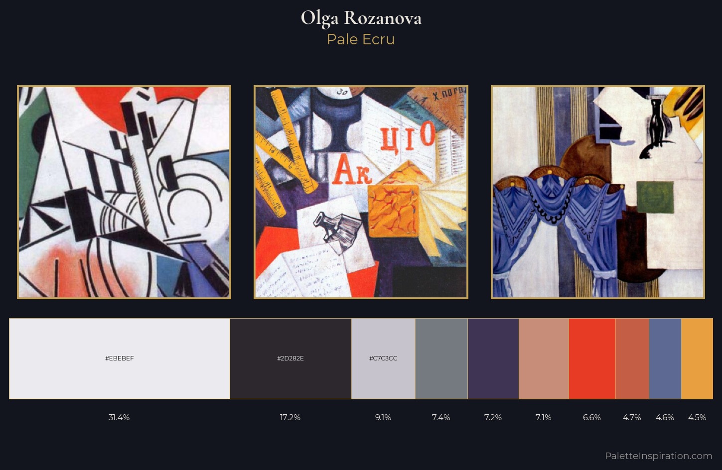 Olga Rozanova Palette 1 — Pale Ecru