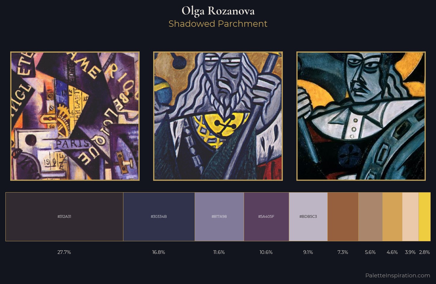 Olga Rozanova Palette 2 — Shadowed Parchment