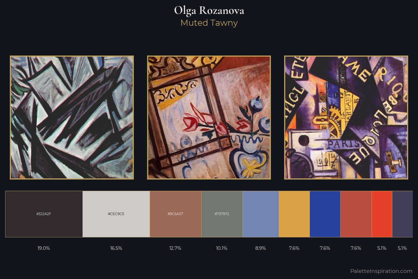 Olga Rozanova Master Palette — Muted Tawny