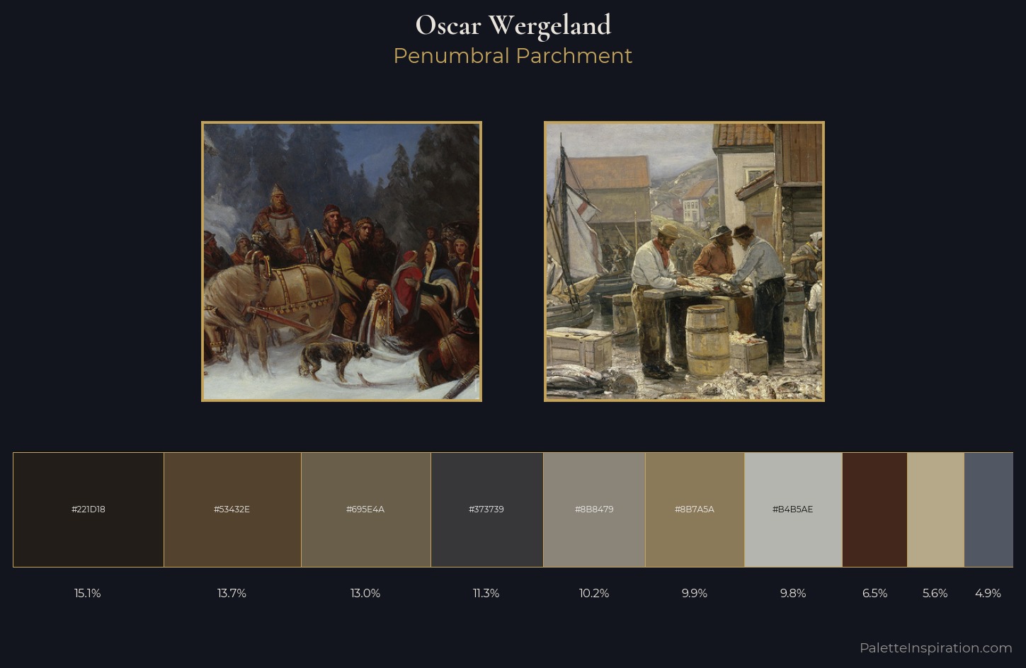 Oscar Wergeland Palette 2 — Penumbral Parchment
