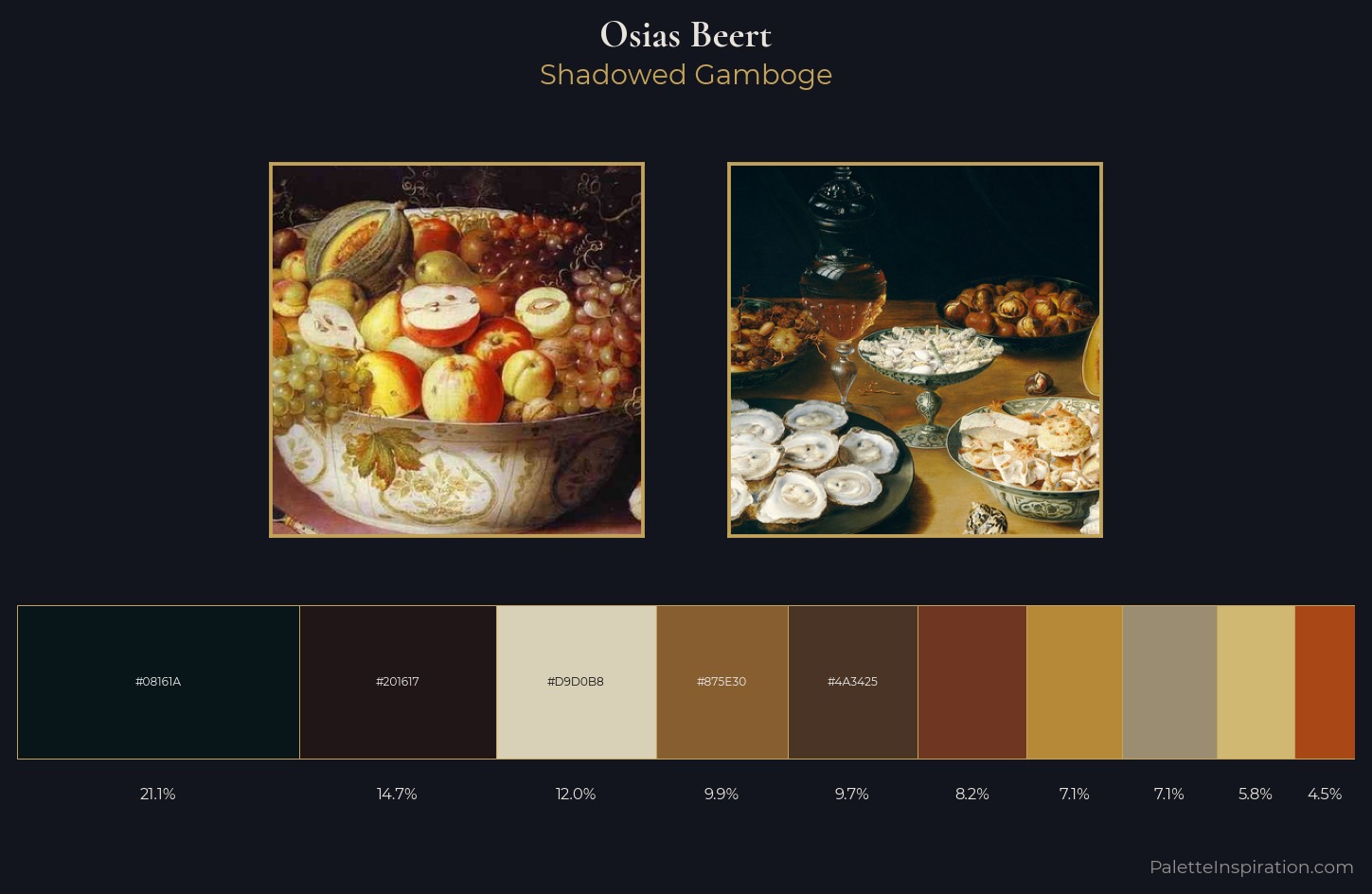 Osias Beert Palette 3 — Shadowed Gamboge