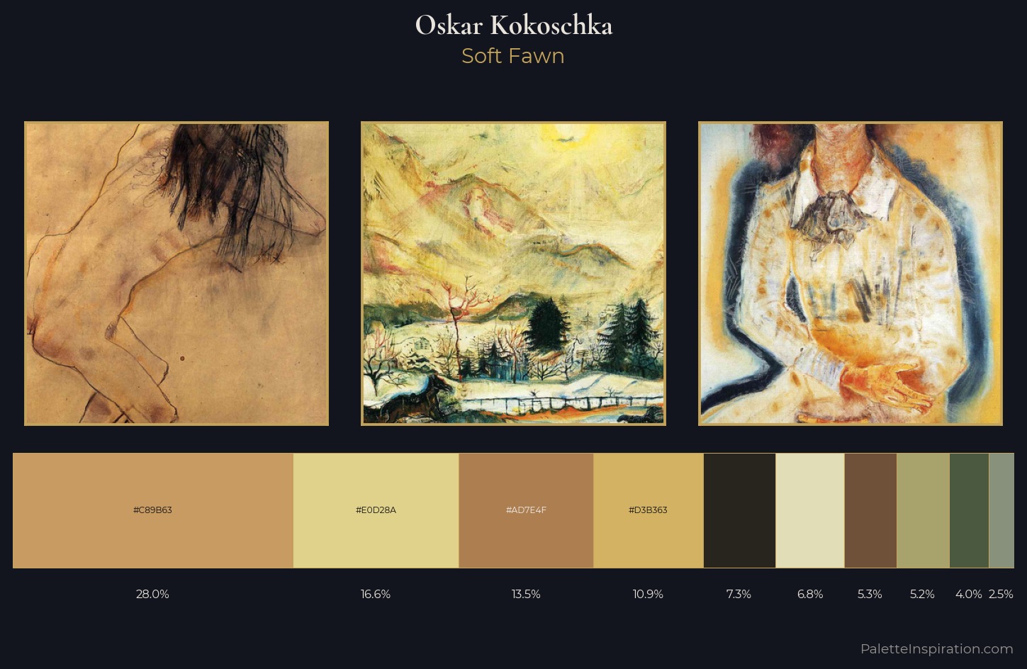 Oskar Kokoschka Palette 3 — Soft Fawn