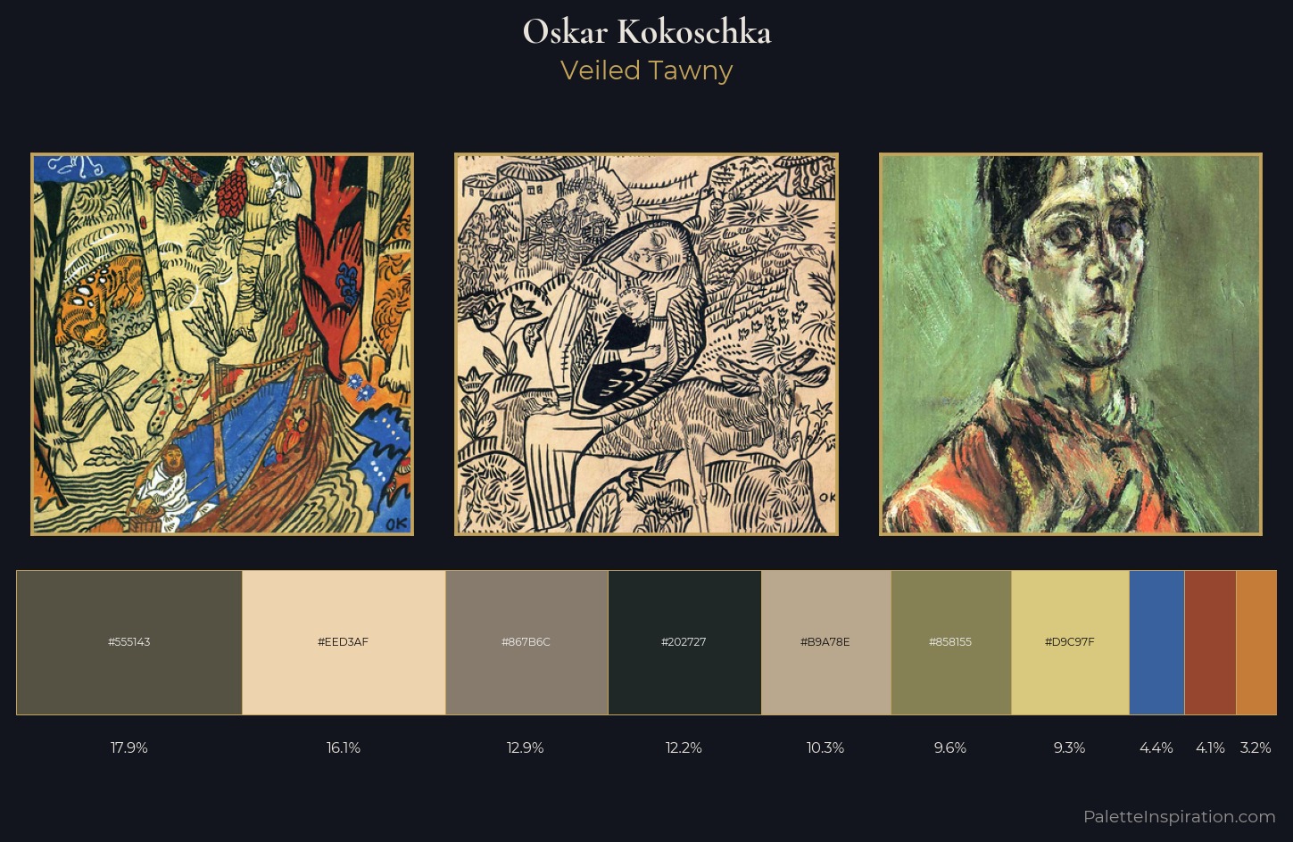 Oskar Kokoschka Palette 5 — Veiled Tawny