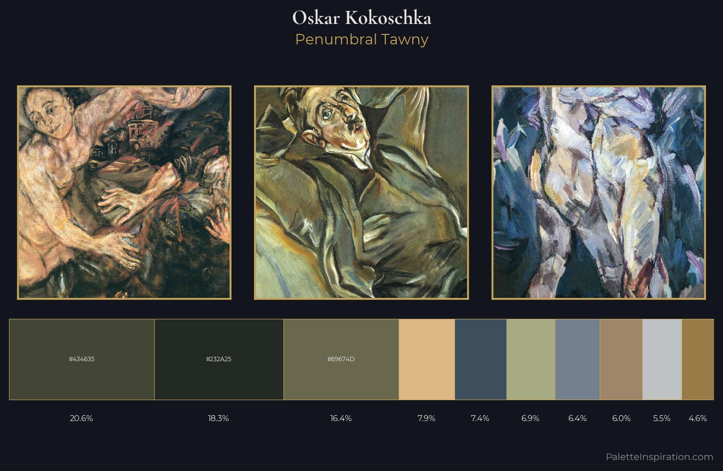 Oskar Kokoschka Palette 6 — Penumbral Tawny