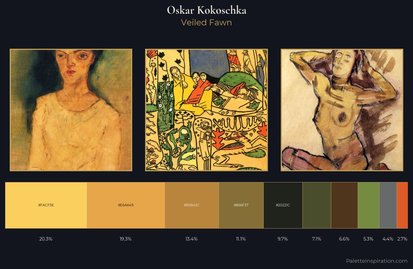 Oskar Kokoschka Palette 7 — Veiled Fawn