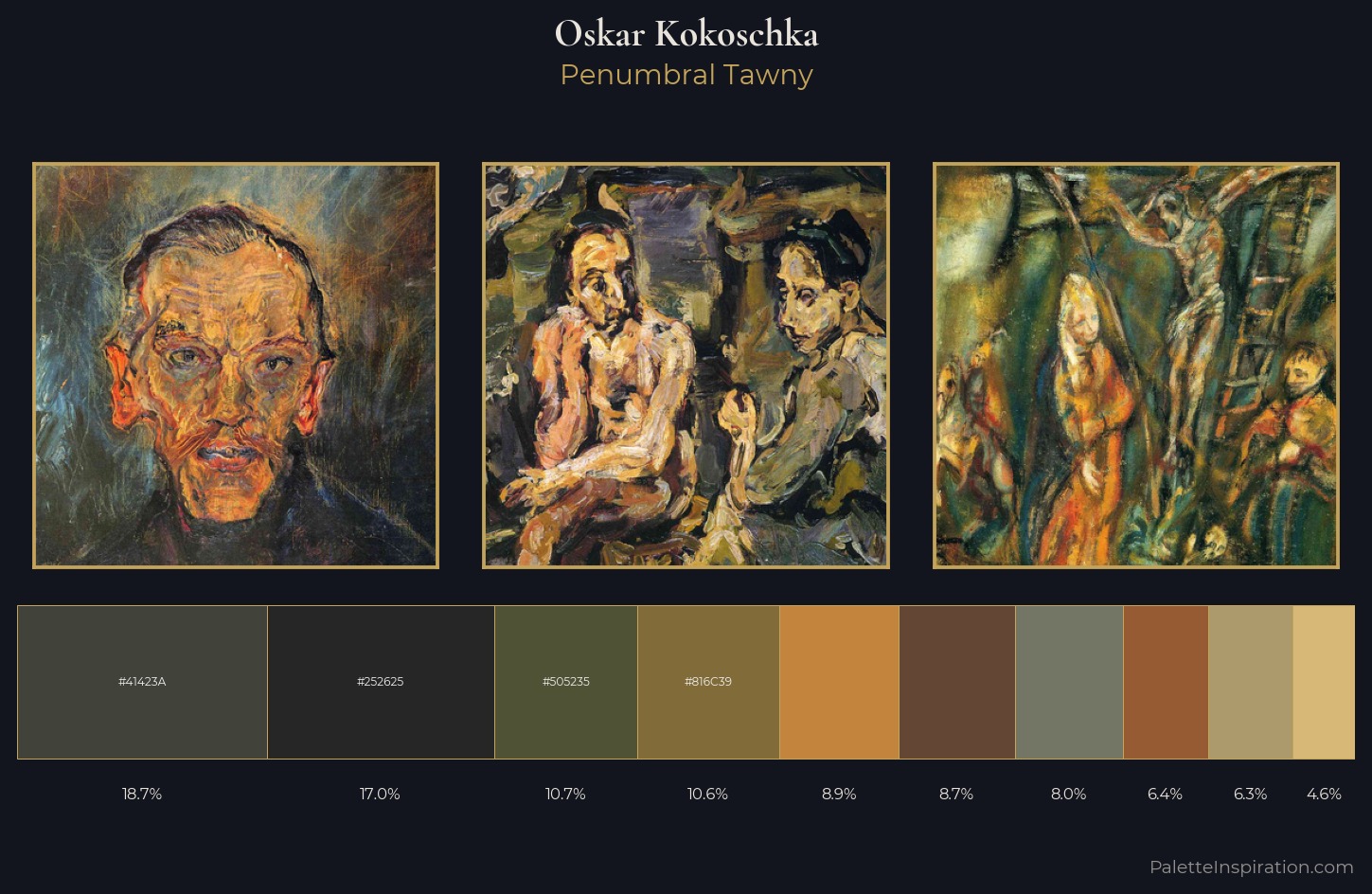Oskar Kokoschka Palette 8 — Penumbral Tawny