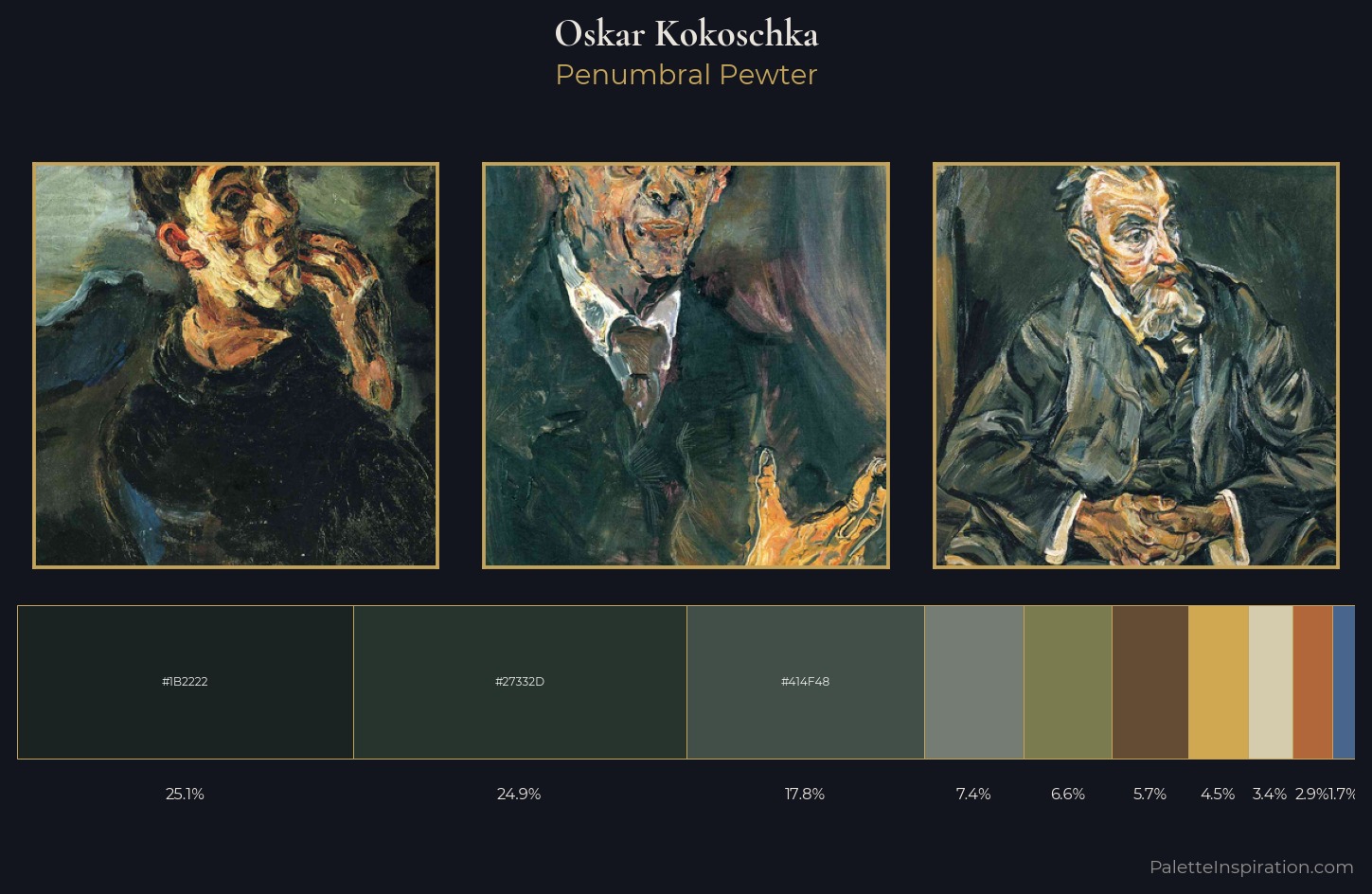 Oskar Kokoschka Palette 9 — Penumbral Pewter