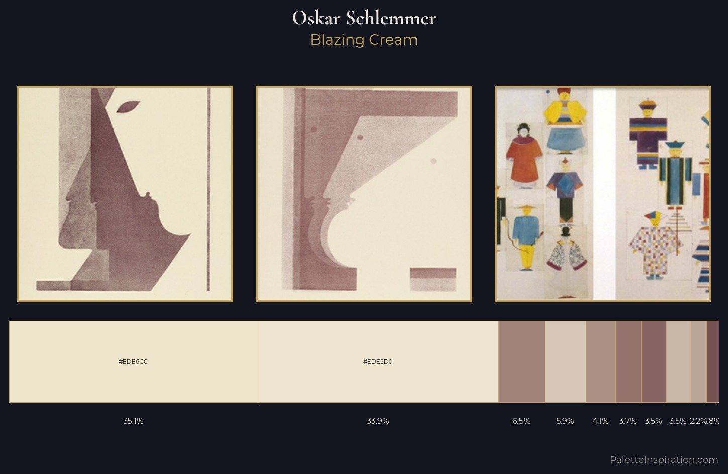 Oskar Schlemmer Palette 3 — Blazing Cream