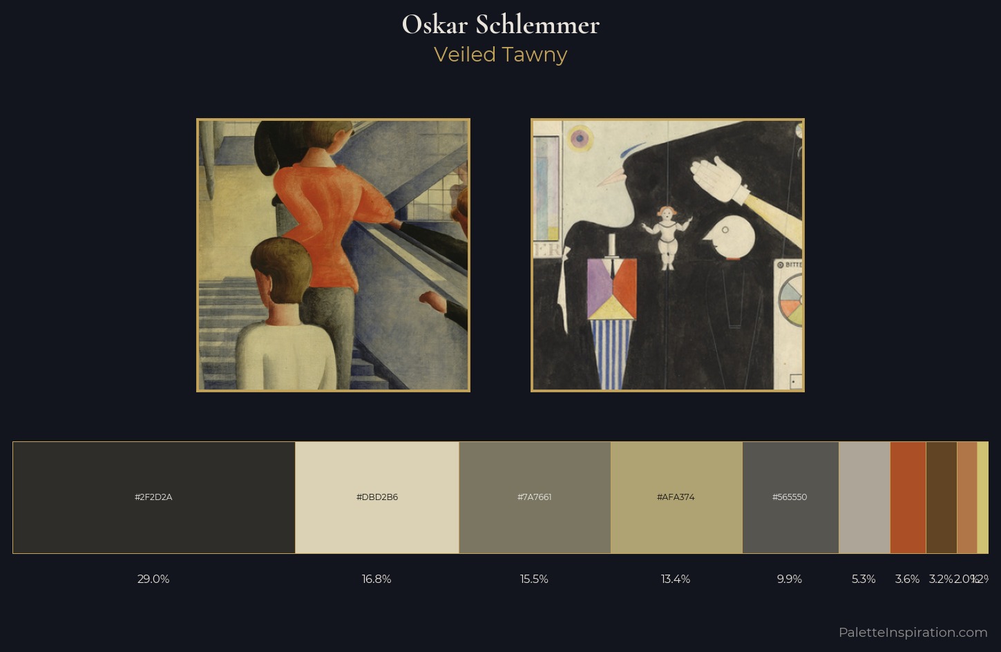 Oskar Schlemmer Palette 4 — Veiled Tawny