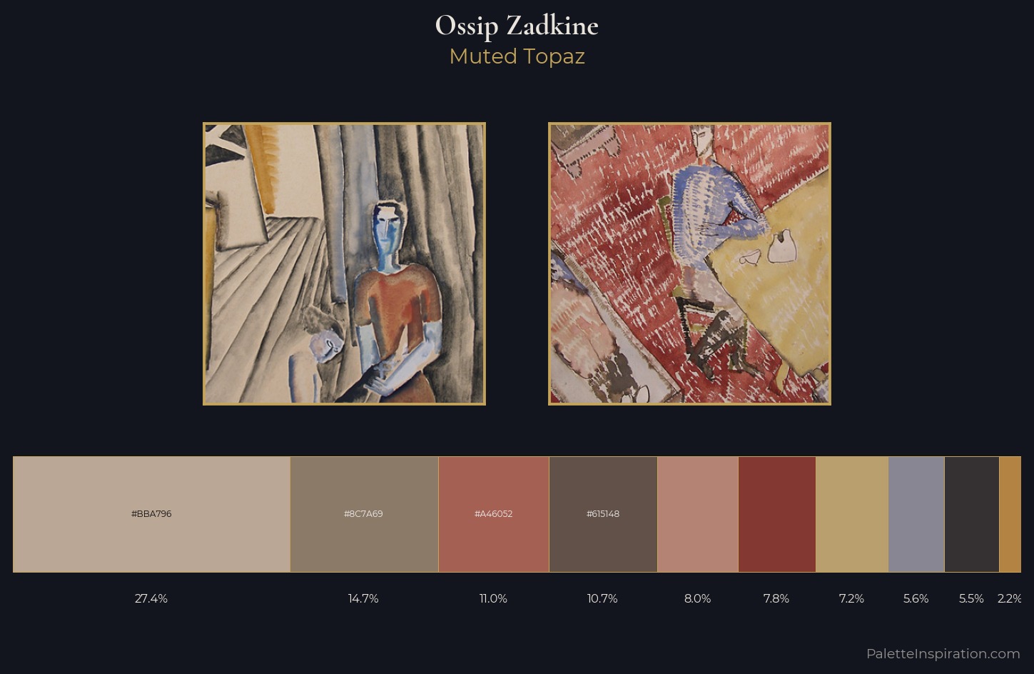 Ossip Zadkine Palette 4 — Muted Topaz