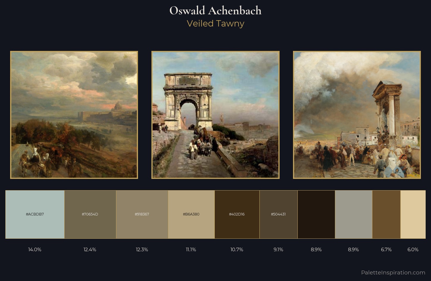 Oswald Achenbach Palette 7 — Veiled Tawny