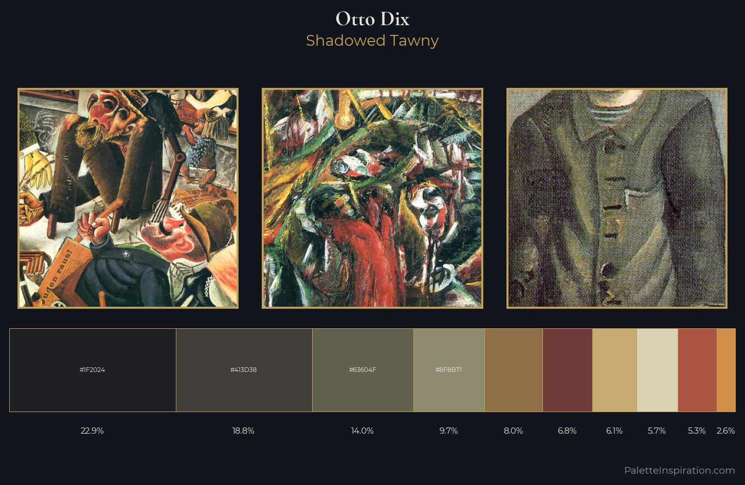Otto Dix Palette 6 — Shadowed Tawny
