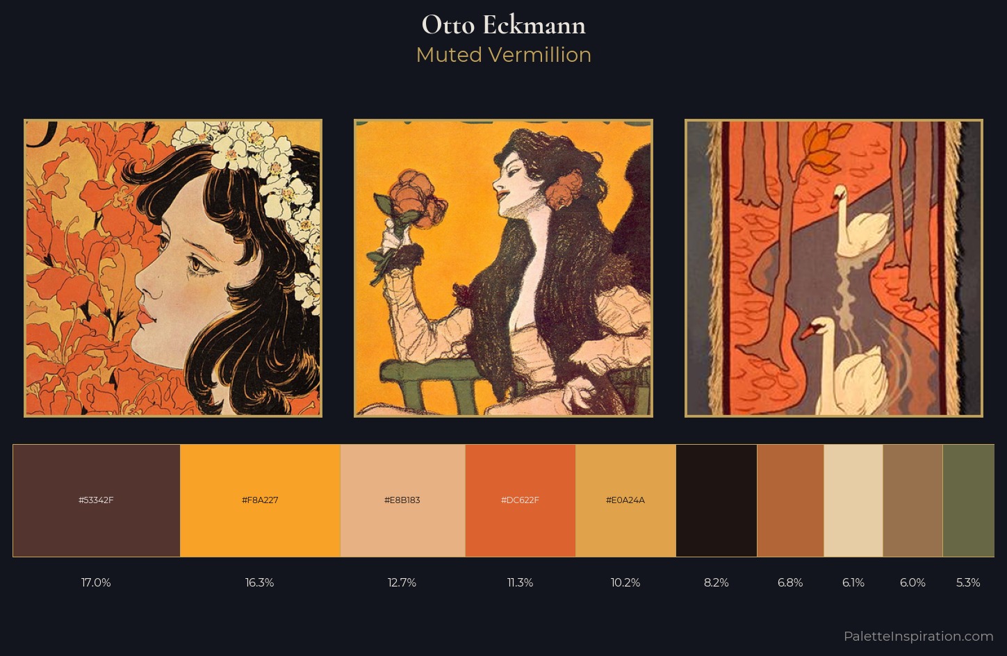 Otto Eckmann Palette 4 — Muted Vermillion