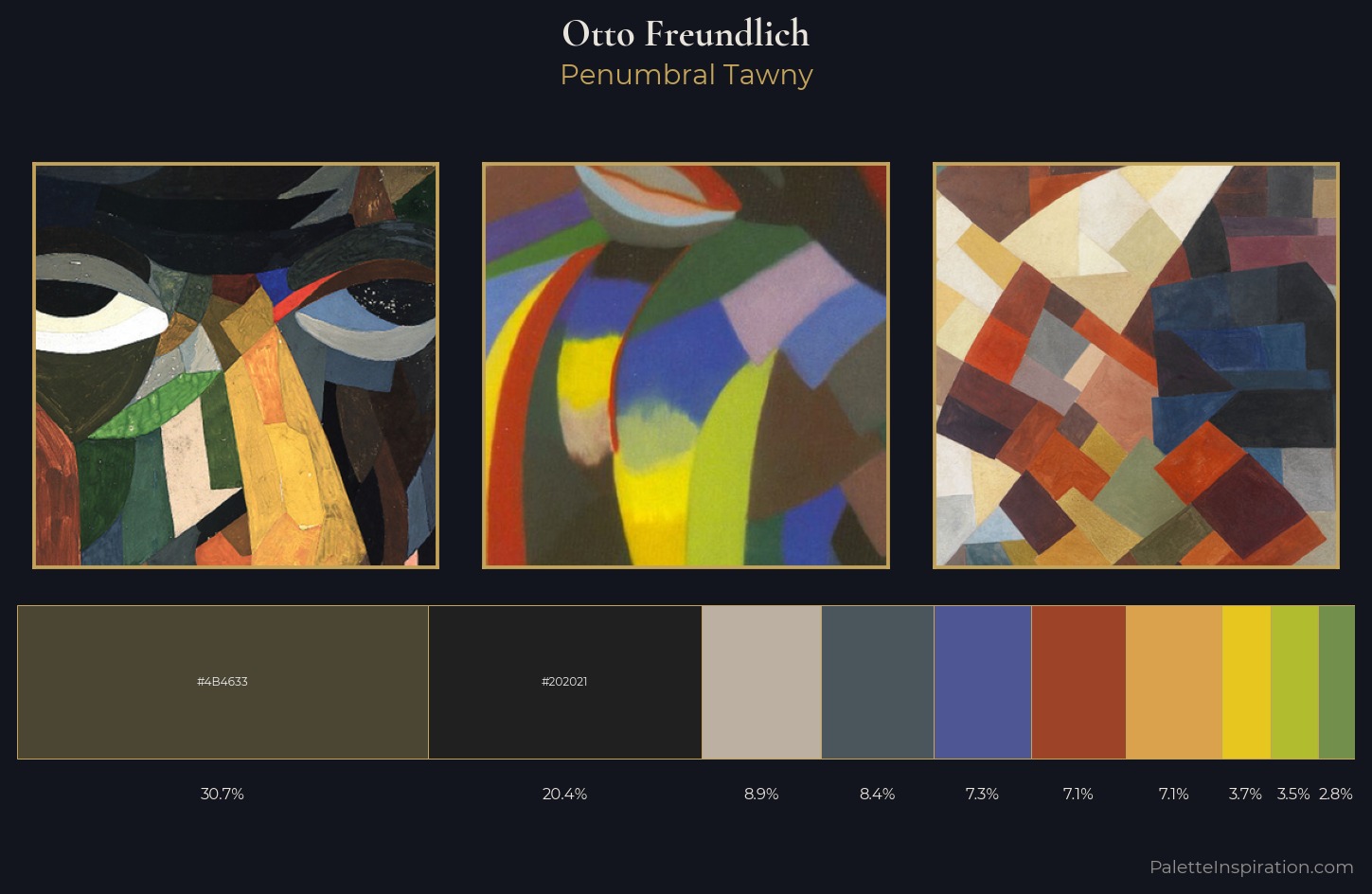Otto Freundlich Palette 2 — Penumbral Tawny