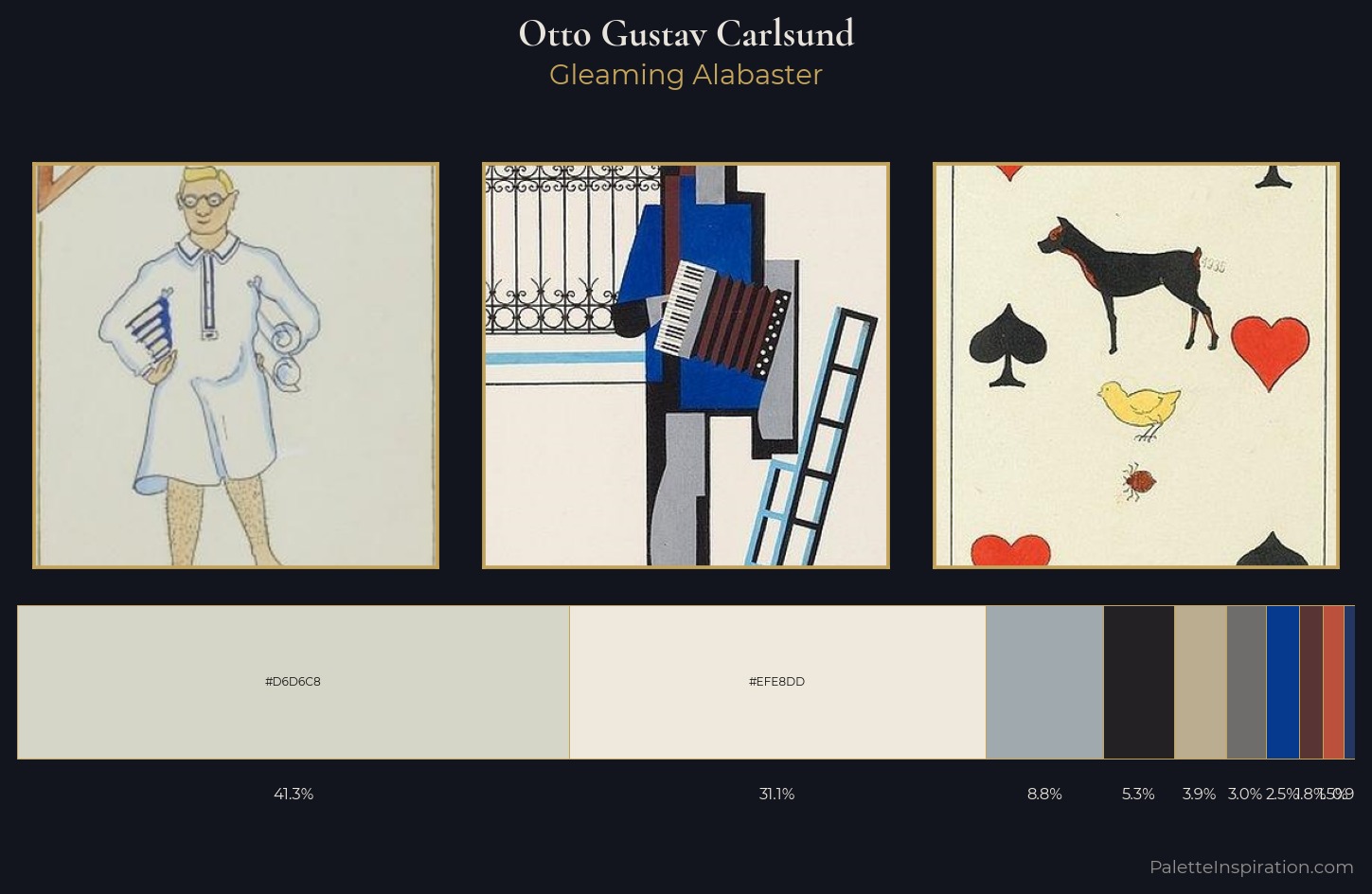Otto Gustav Carlsund Palette 6 — Gleaming Alabaster