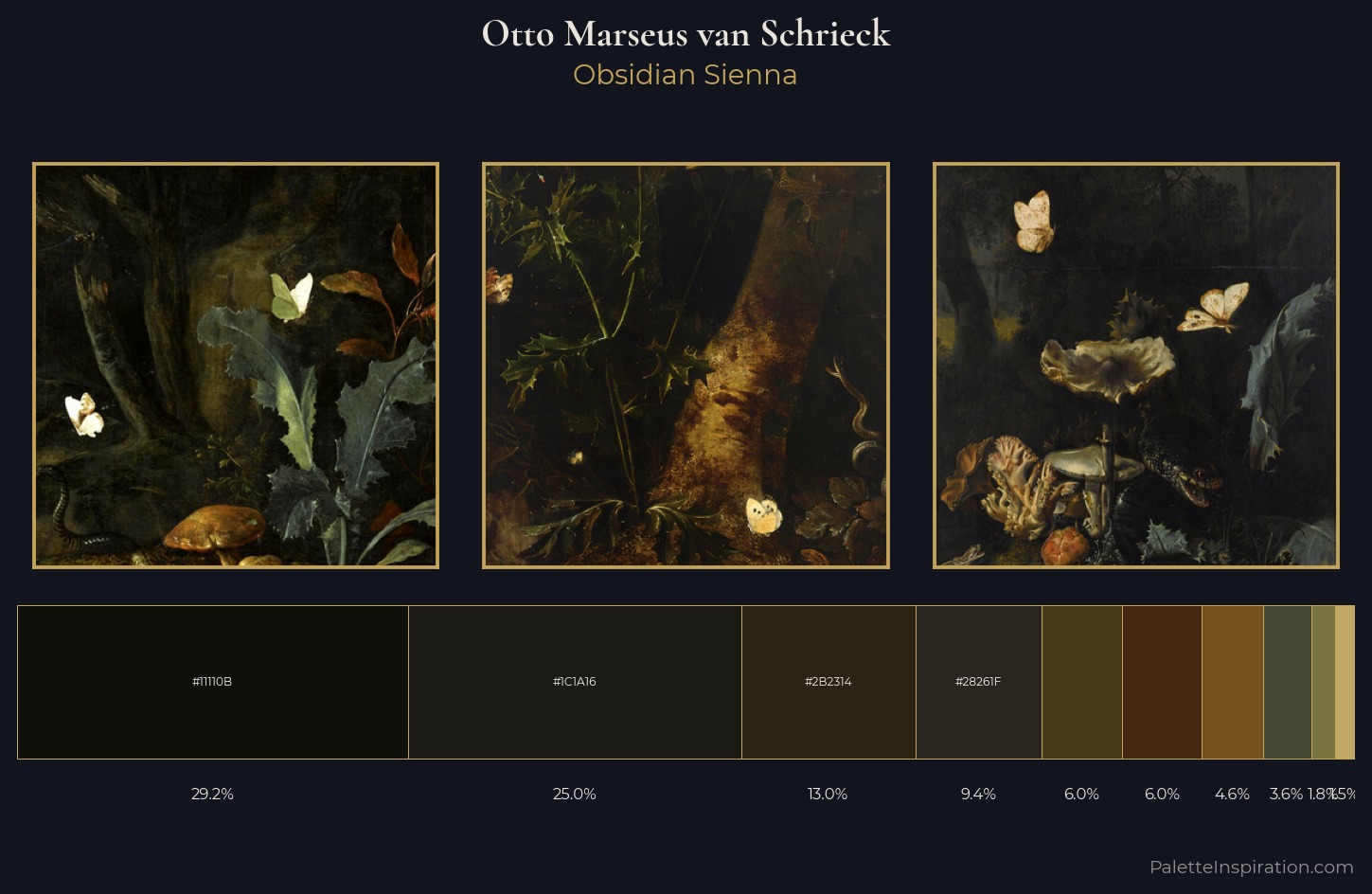 Otto Marseus van Schrieck Palette 5 — Obsidian Sienna