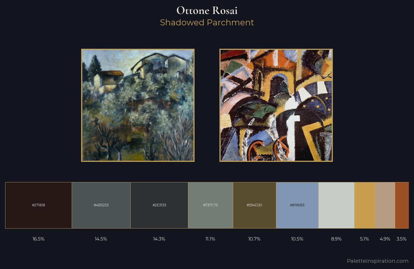 Ottone Rosai Palette 1 — Shadowed Parchment