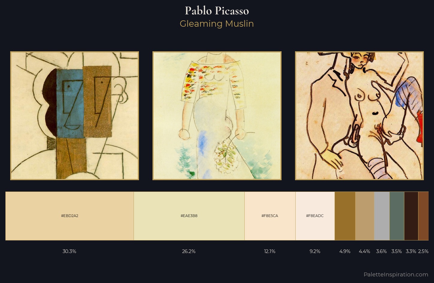 Pablo Picasso Palette 1 — Gleaming Muslin