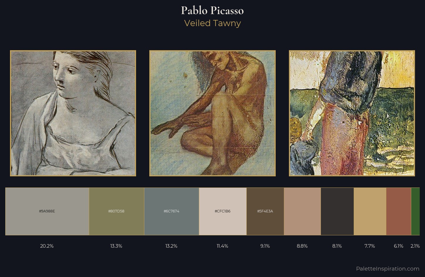 Pablo Picasso Palette 8 — Veiled Tawny