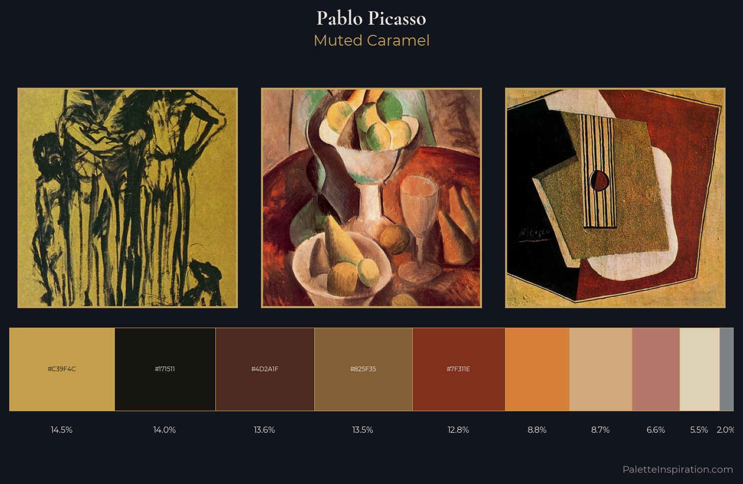 Pablo Picasso Palette 9 — Muted Caramel