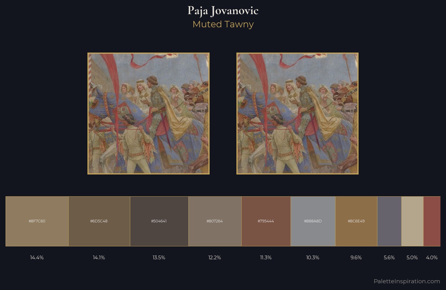Paja Jovanovic Palette 4 — Muted Tawny
