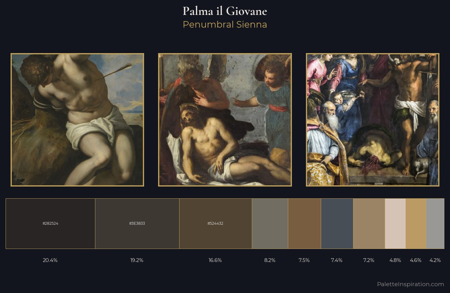 Palma il Giovane Palette 5 — Penumbral Sienna