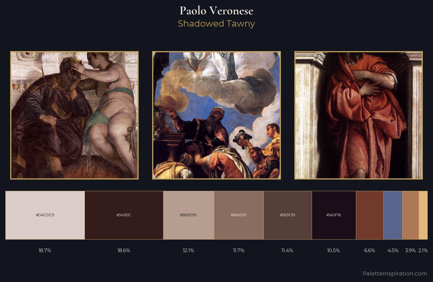 Paolo Veronese Palette 4 — Shadowed Tawny
