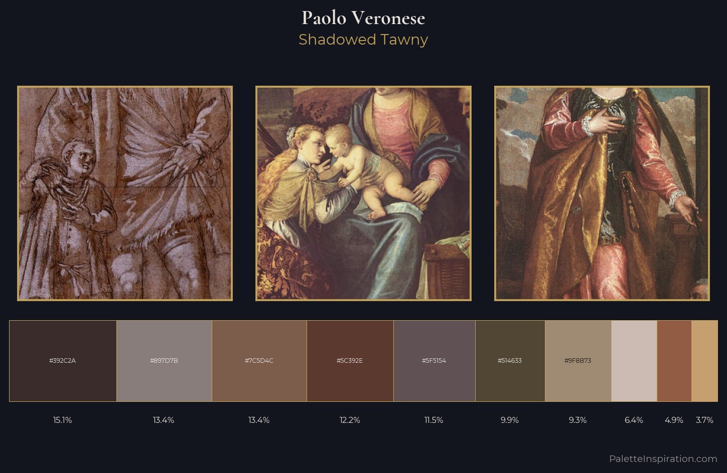 Paolo Veronese Palette 5 — Shadowed Tawny