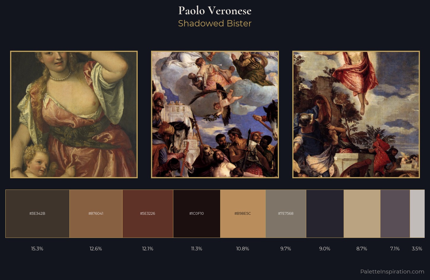 Paolo Veronese Palette 10 — Shadowed Bister