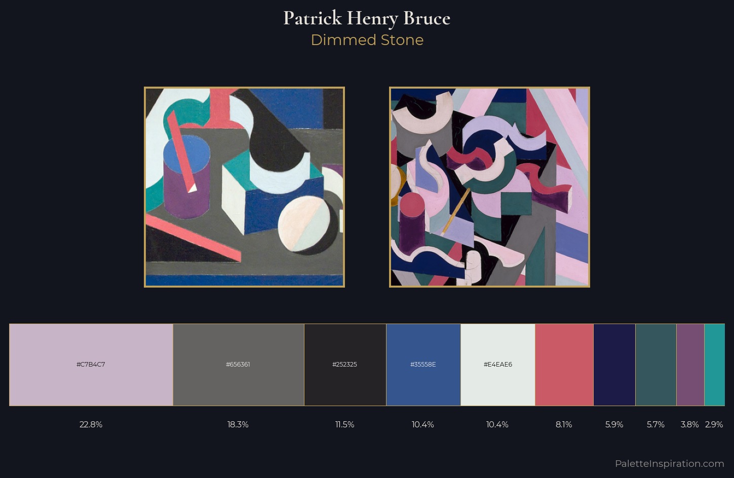 Patrick Henry Bruce Palette 3 — Dimmed Stone
