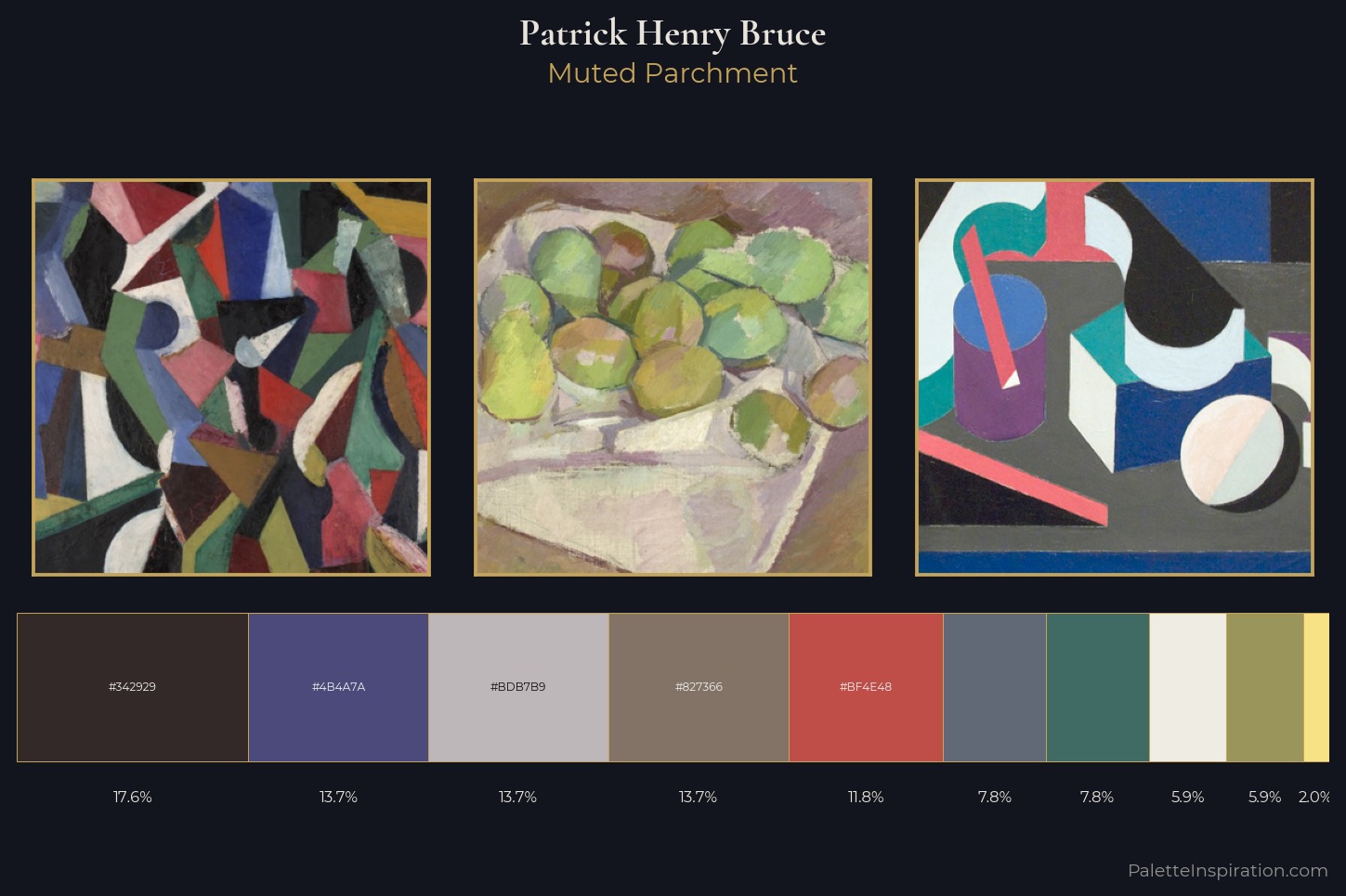 Patrick Henry Bruce Master Palette — Muted Parchment