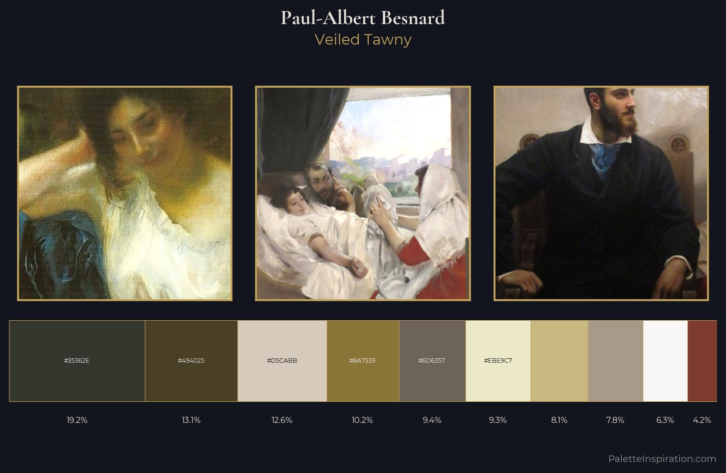 Paul-Albert Besnard Palette 1 — Veiled Tawny