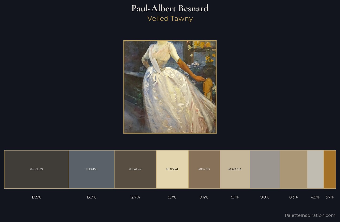 Paul-Albert Besnard Palette 2 — Veiled Tawny