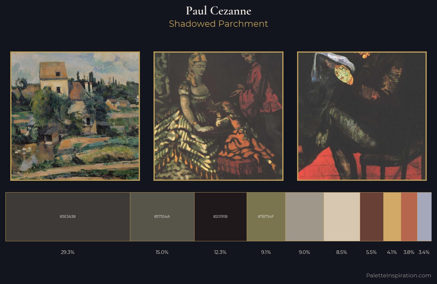 Paul Cezanne Palette 9 — Shadowed Parchment