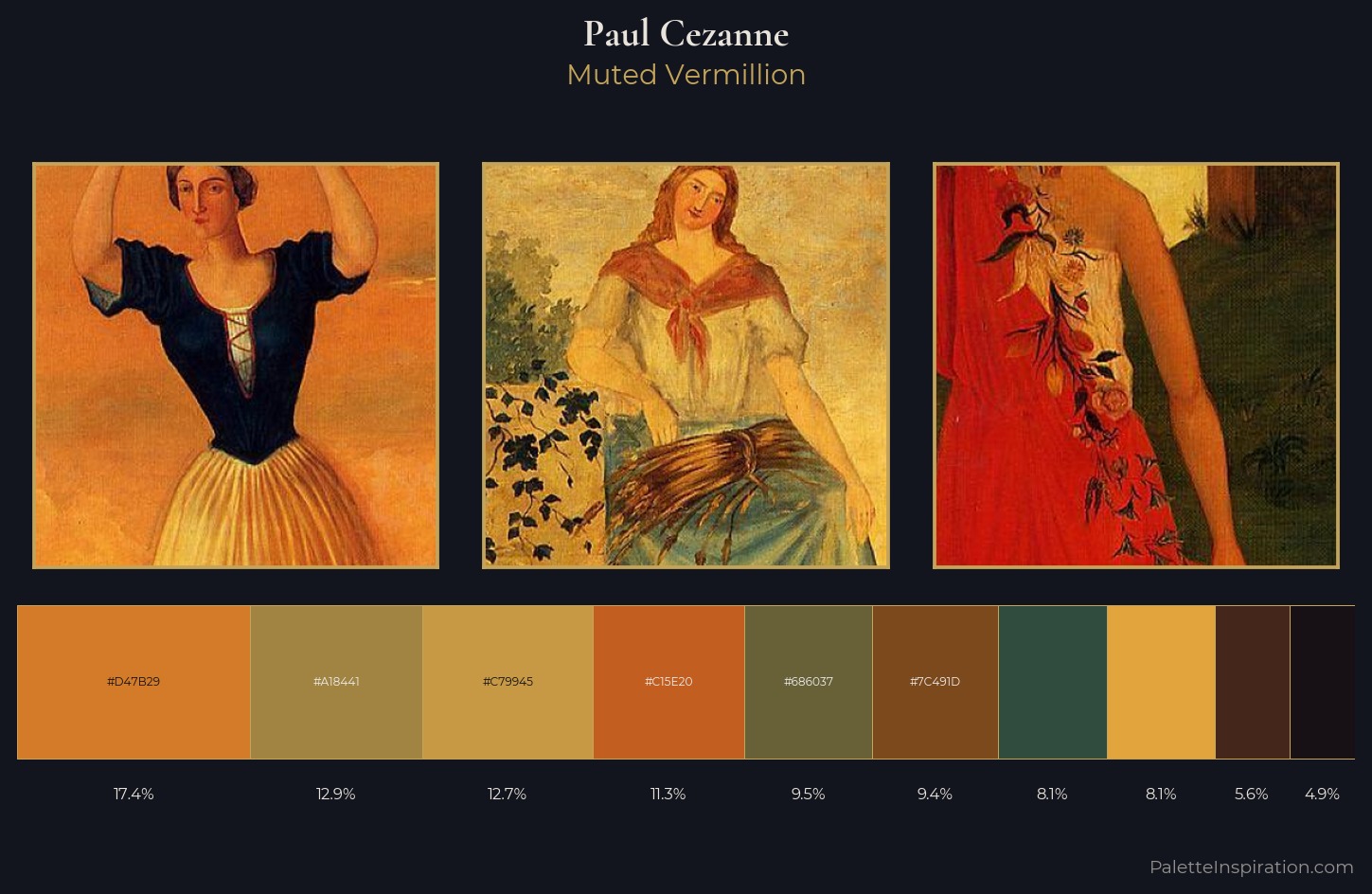Paul Cezanne Palette 17 — Muted Vermillion