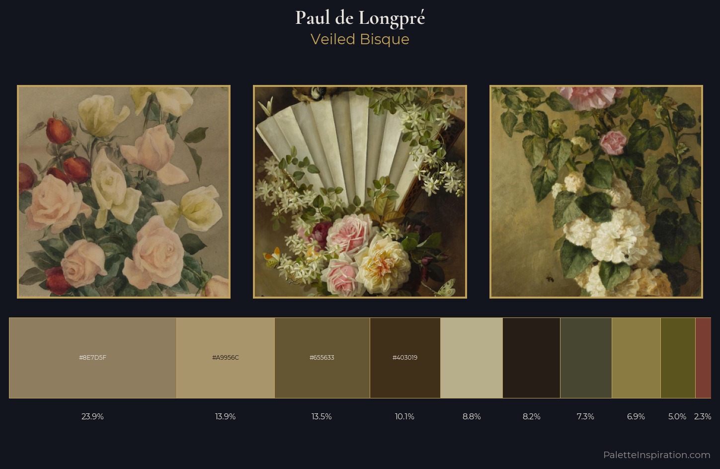 Paul de Longpré Palette 4 — Veiled Bisque