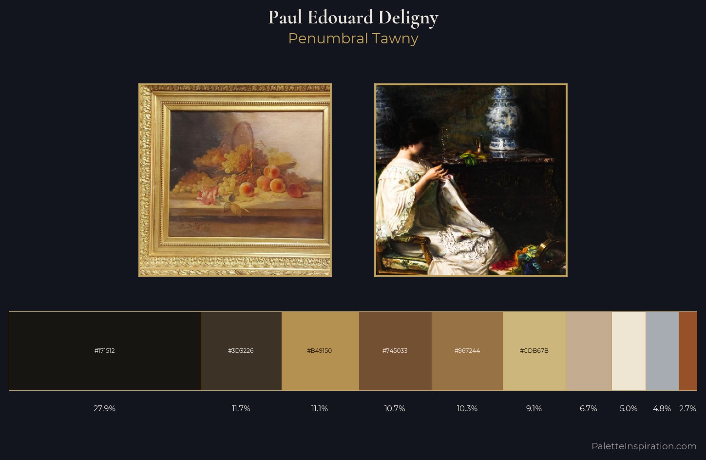 Paul Edouard Deligny Palette 1 — Penumbral Tawny
