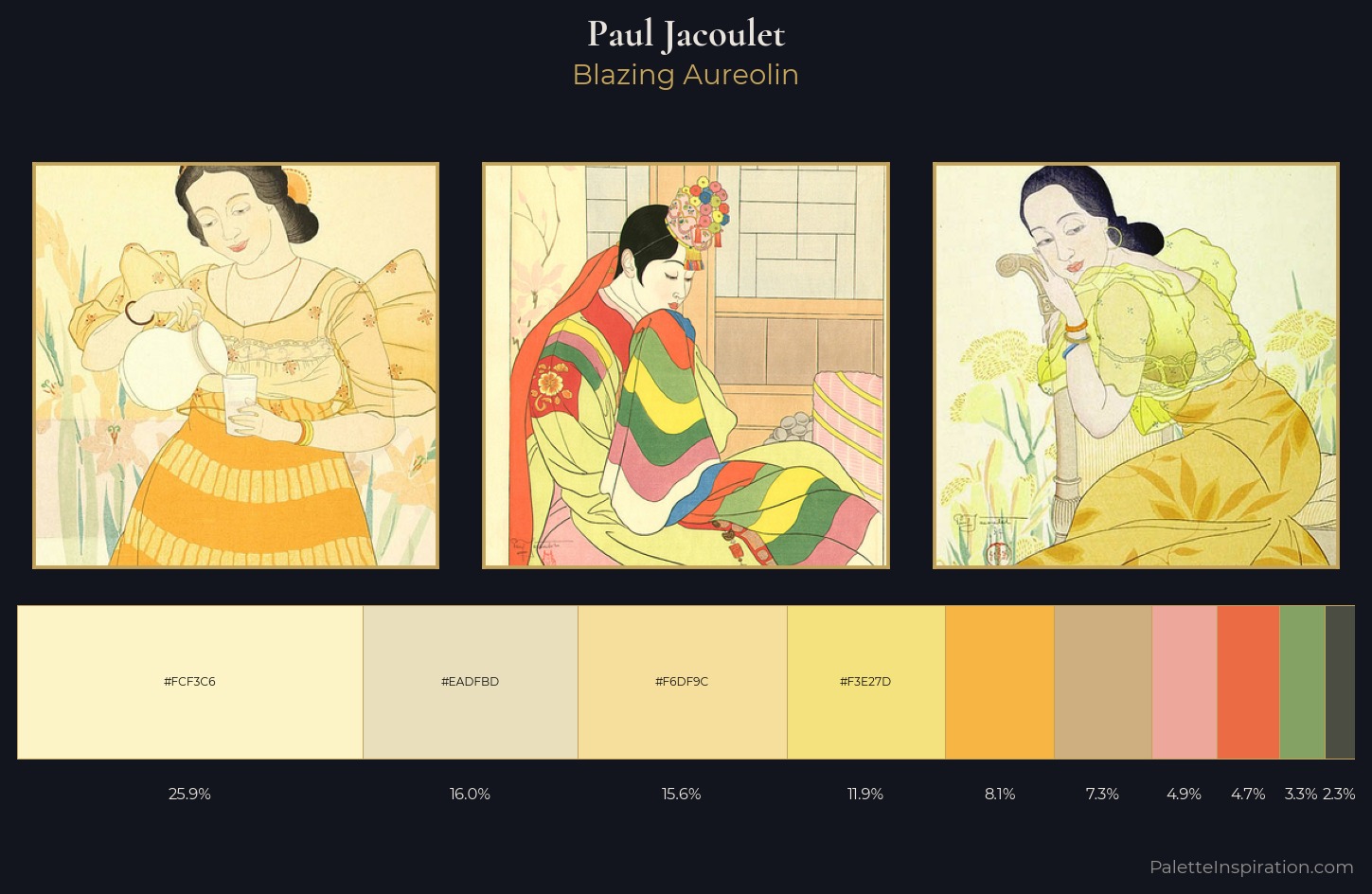 Paul Jacoulet Palette 1 — Blazing Aureolin