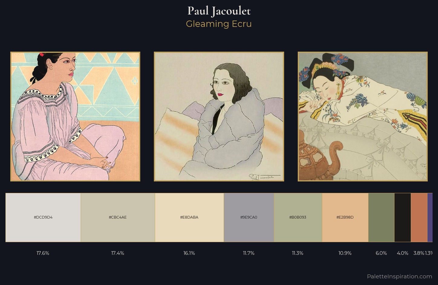 Paul Jacoulet Palette 5 — Gleaming Ecru