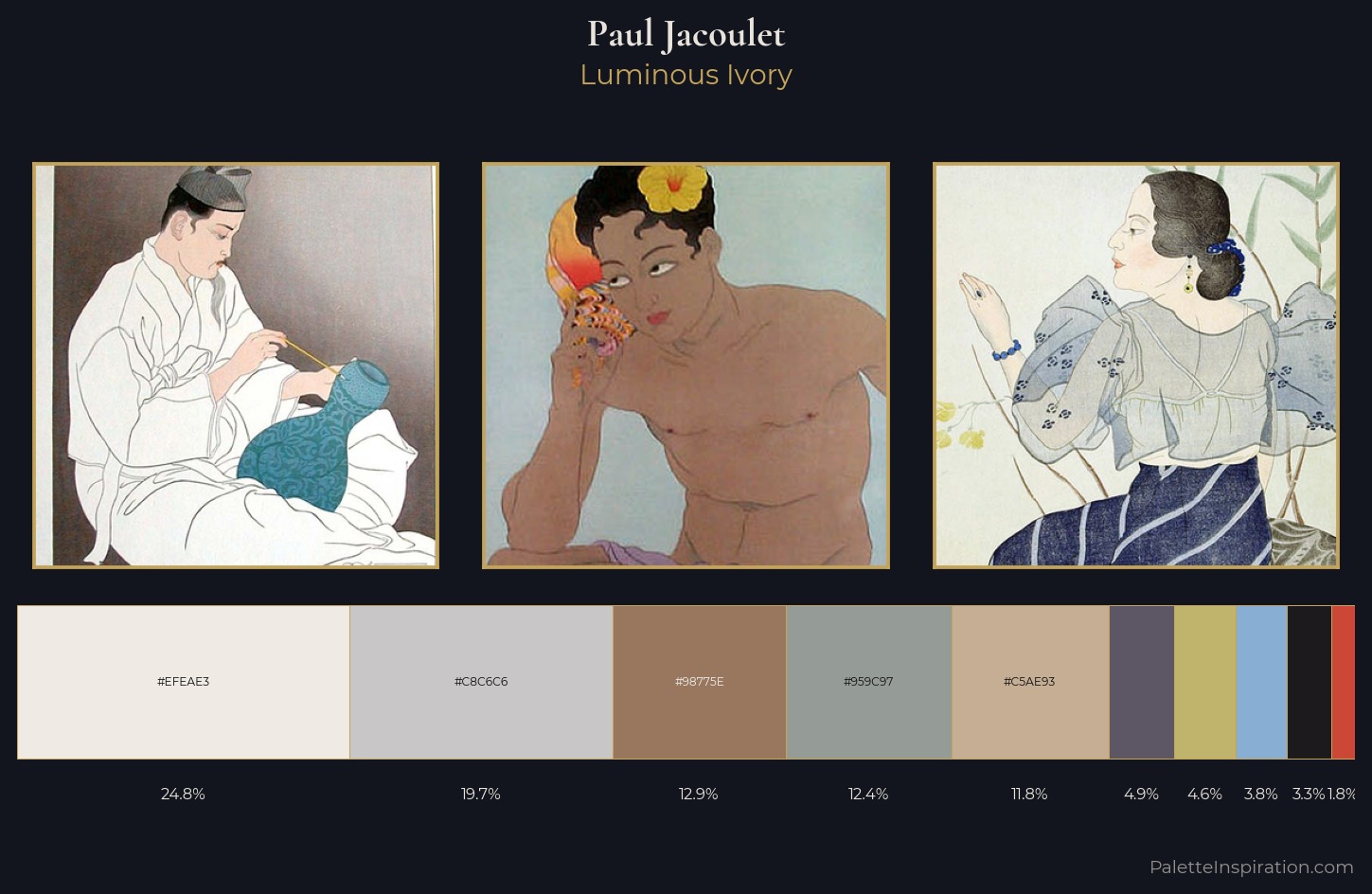 Paul Jacoulet Palette 6 — Luminous Ivory