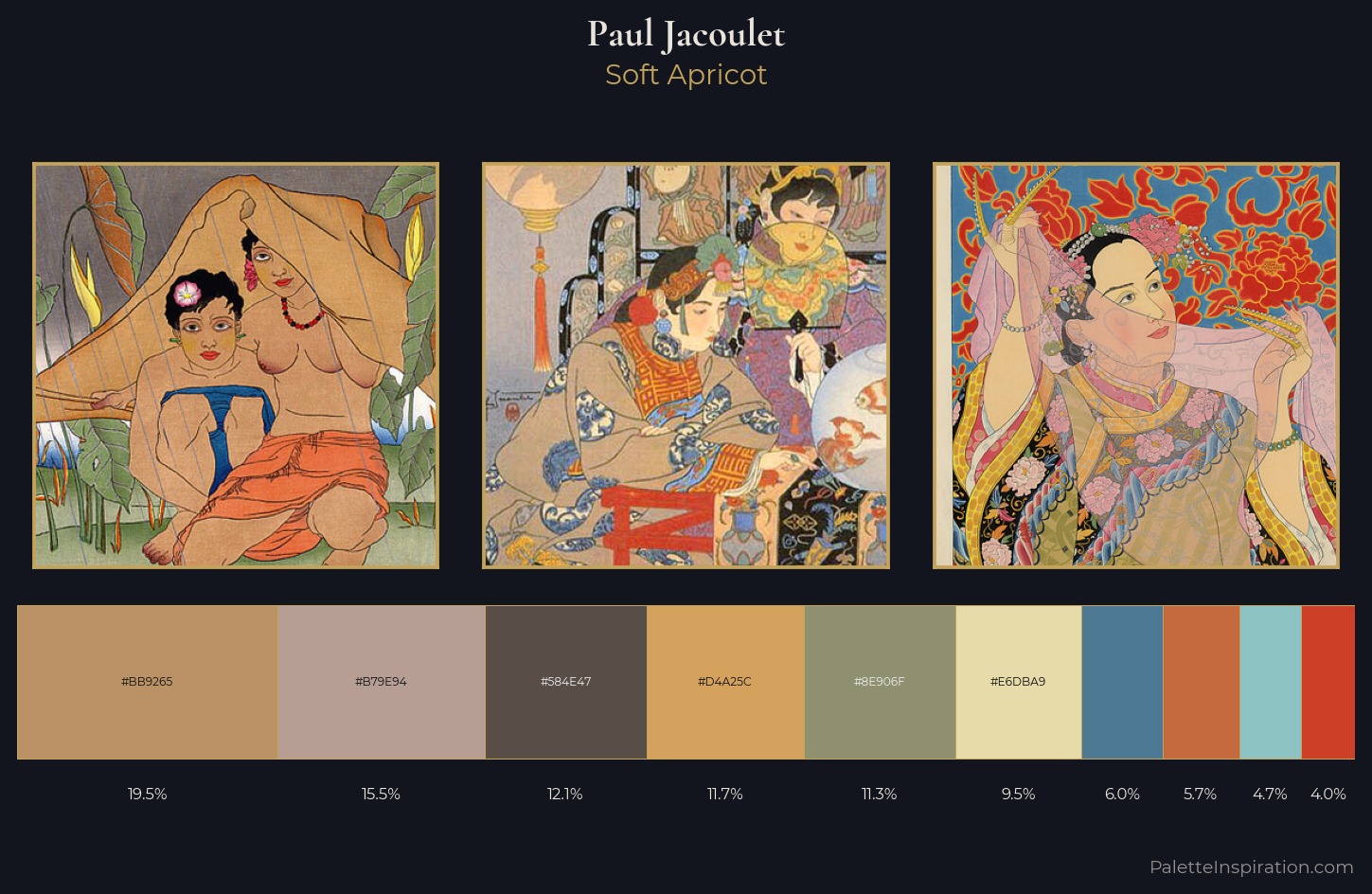Paul Jacoulet Palette 8 — Soft Apricot
