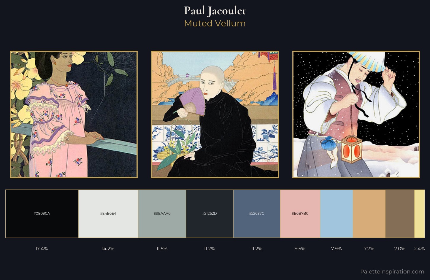 Paul Jacoulet Palette 9 — Muted Vellum