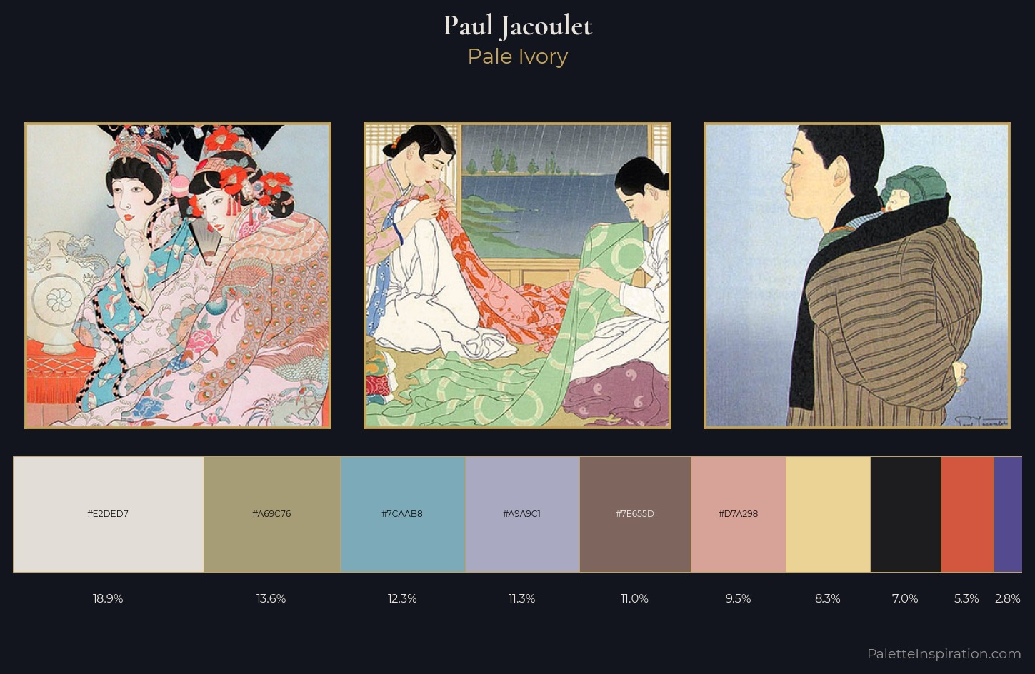 Paul Jacoulet Palette 10 — Pale Ivory