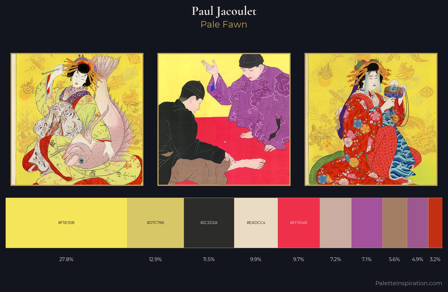 Paul Jacoulet Palette 11 — Pale Fawn