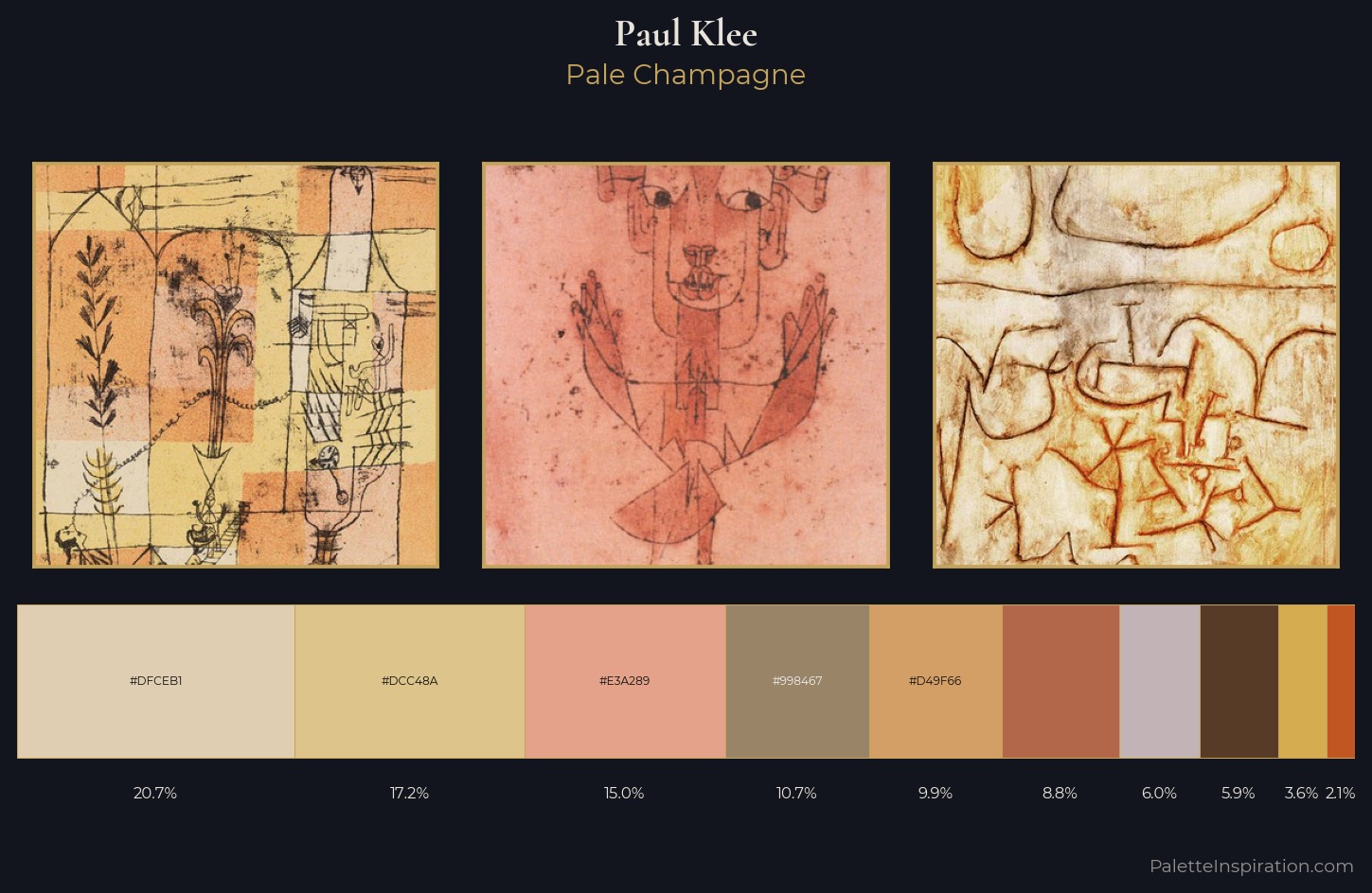 Paul Klee Palette 4 — Pale Champagne